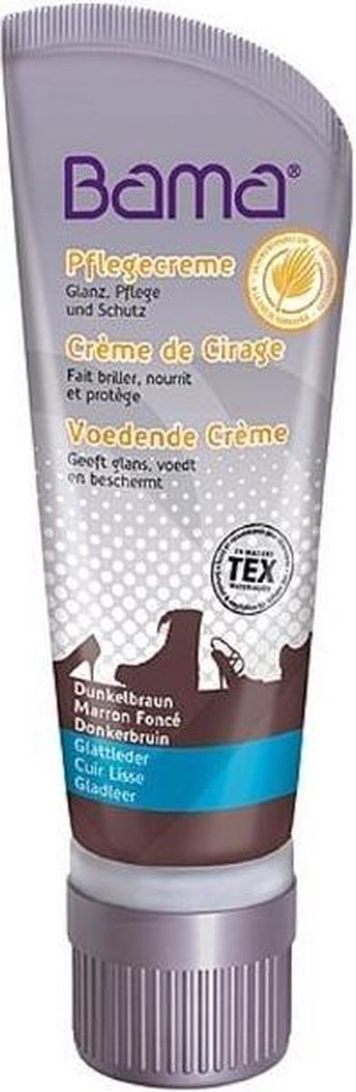 Bama 75ml glans voedende creme voor bescherming en opfrissen van alle kleuren glad leer
