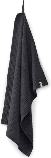 Walra Keukendoek Blocks - 50x70 - 100% Katoen - Off Black