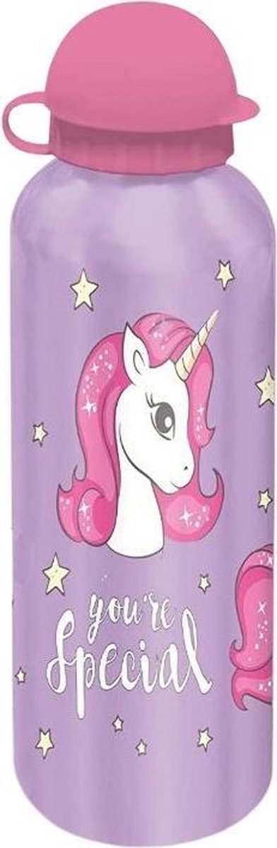 Unicorn Schoolbeker 500 Ml Aluminium Paars