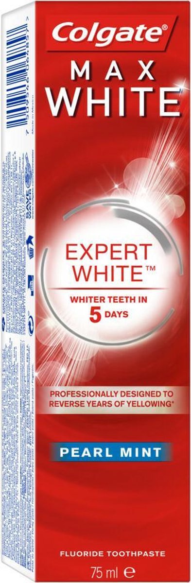 4x Colgate Tandpasta Max White Expert White 75 ml