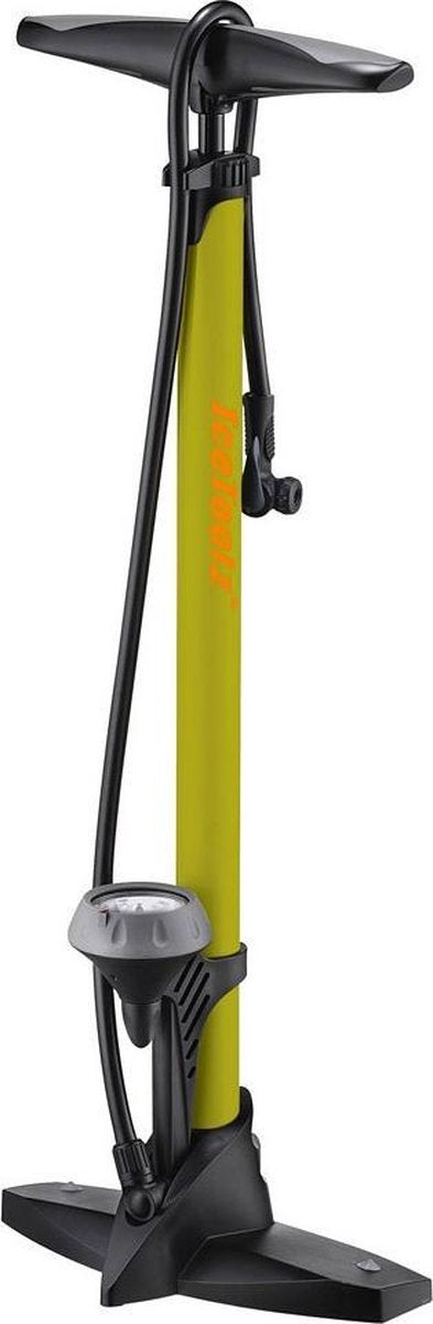 Icetoolz Vloerpomp Met Meter A451 160psi/11bar Staal Geel/zwart