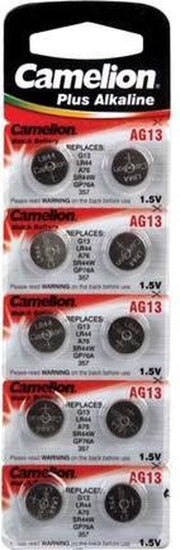 Camelion Knoopcel batterij AG13 / LR44 blister 10 stuks