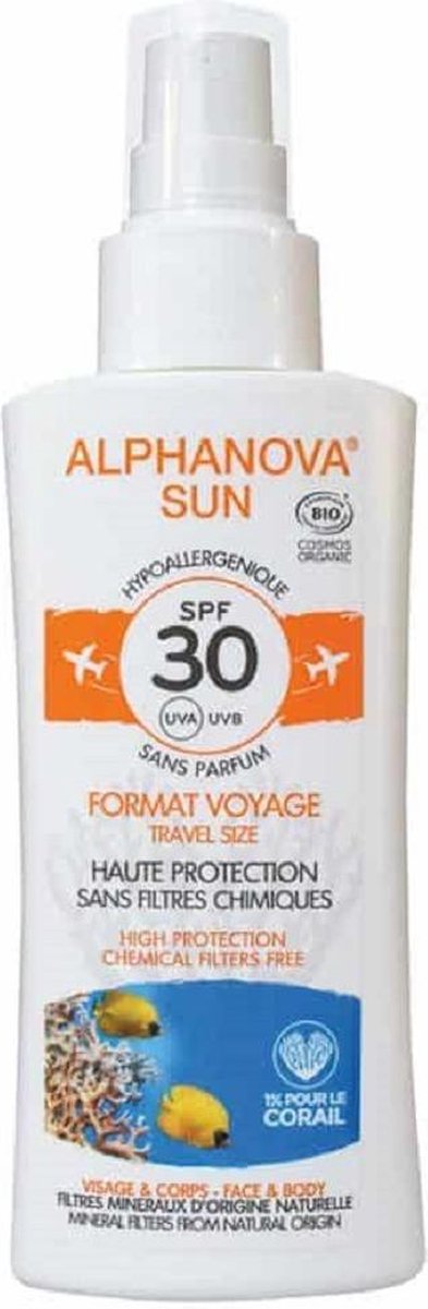 Alphanova Zonnebrand Spf 30+ Gevoelige Huid Unisex 90 Gram