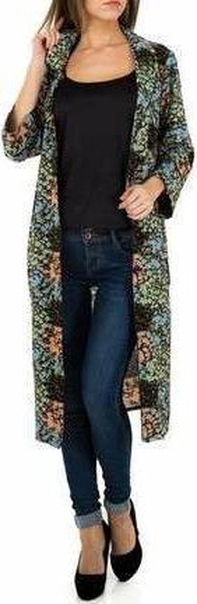 JCL lange blouse met knoopssluiting zwart M/L