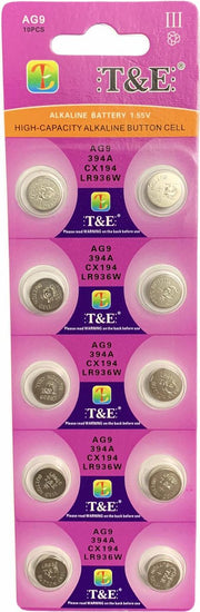 AG9 Alkaline Batterijen LR936/LR45 – Knoopcel - Hoge Capaciteit – 10 Stuks
