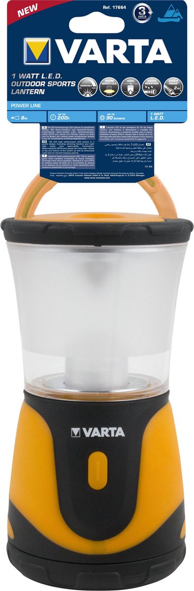 Varta Lantaarn - Outdoor Sports - Dimbaar - Oranje - 90 Lumen