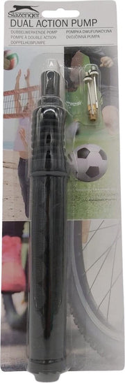 Voetbalpomp set - Fietsband pomp - Voetbalpomp - voetbalpomp nippel - Slazenger voetbalpomp set - Dubbelwerkende pomp - Voetbal - fietsband - Balpomp -Ballenpomp - Basketbal - Volleybal - Korfbal - Rugby - Gymnastiek - Fitnessbal - Pomp met slang
