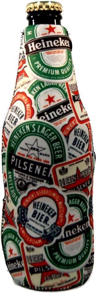 Set van 6 HEINEKEN Bierfles koelhoud hoes - Oude Logos