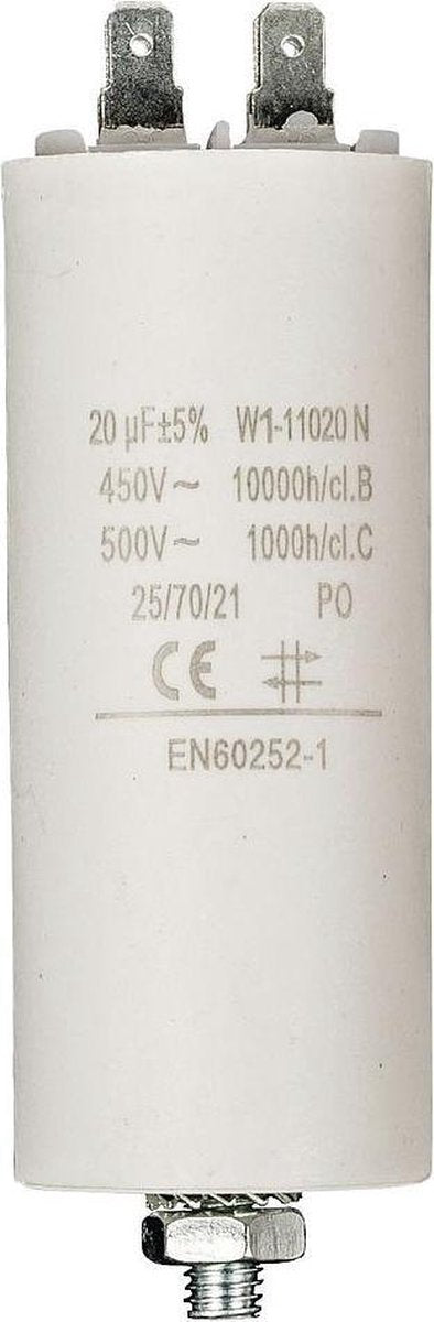 Capacitor 20.0uf / 450 v + Aarde
