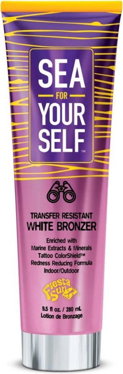 Fiesta Sun SEA FOR YOURSELF Zonnebankcreme WHITE NATURAL BRONZER met Tattoo bescherming (IN & OUTDOOR TANNING) - 280 ml