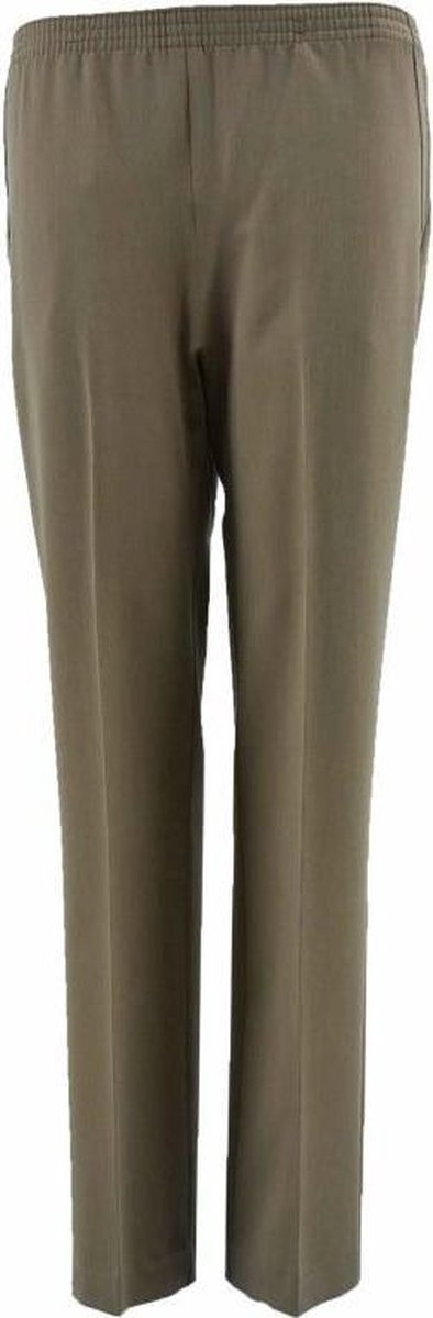 Sensia dames pantalon- elastiek - model Deva - korte lengtemaat - kleur taupe- maat 38