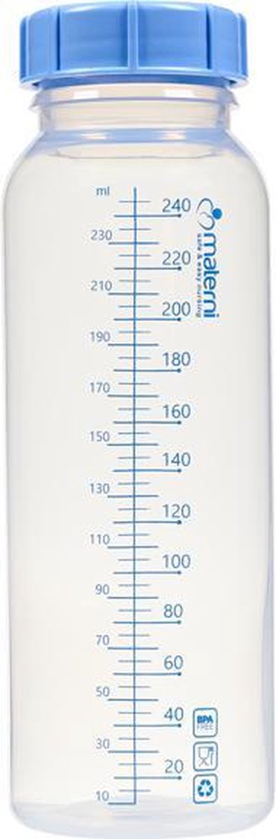35x Materni Moedermelkflessen 240 ml met dop tbv borstvoeding