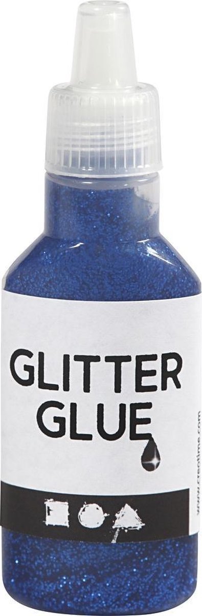 Creotime Glitterlijm Blauw 25 Ml