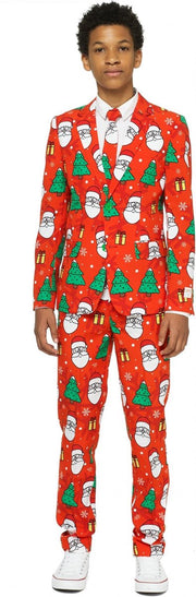 OppoSuits Holiday Hero - Jongens Kostuum - Gekleurd - Kerst - Maat 170/176