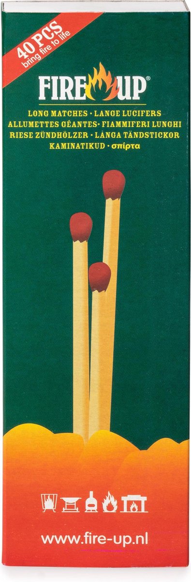 5 DOZEN !! Lange Lucifers van +/- 28 cm - 5 X 40 stuks  (200 stuks)  Eco Fire