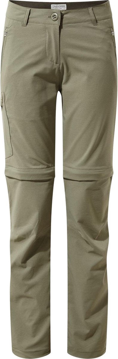 Craghoppers Afritsbroek Nosilife Pro Ii Convertible Dames Kaki Maat 46/m
