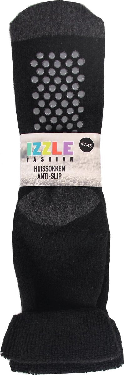IZZLE - Homesocks antislip - Zwart - Maat 43/46