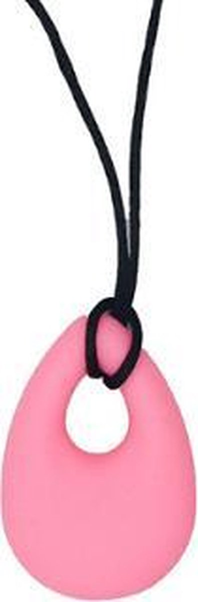 Bijtketting - kauwketting druppel roze
