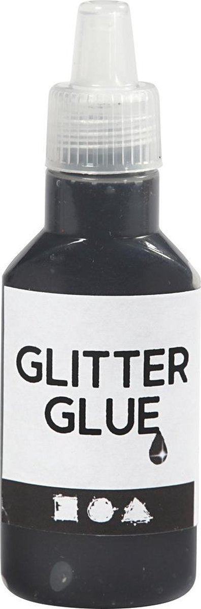 Creotime Glitterlijm Zwart 25 Ml