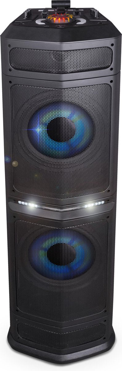 Noonday DJ Party Speaker Tower XXL Slim | Bluetooth Speaker | Party mixer geluidseffecten