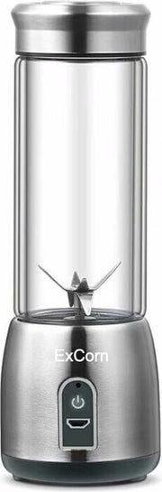 ExCorn RVS Smoothie Maker – Draagbare Blender – Blender To Go – Draagbare Blender – Portable Blender – Draadloos – USB Oplaadbaar – Blender Smoothie – Mini Blender