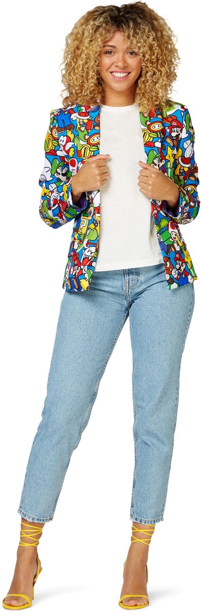 Opposuits Verkleedblazer Super Mario Dames Polyester Maat 40