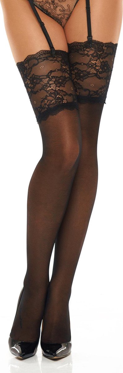 ROMANCE STOCKINGS BLACK