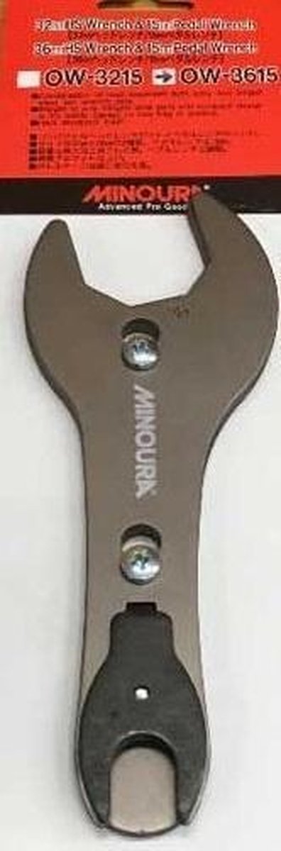 Minoura Balhoofd- En Pedaalsleutel 30-36 36/15 Mm Staal Zilver