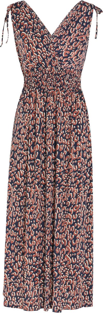 Cassis - Lange jurk met dierenhuidprint - Caramel