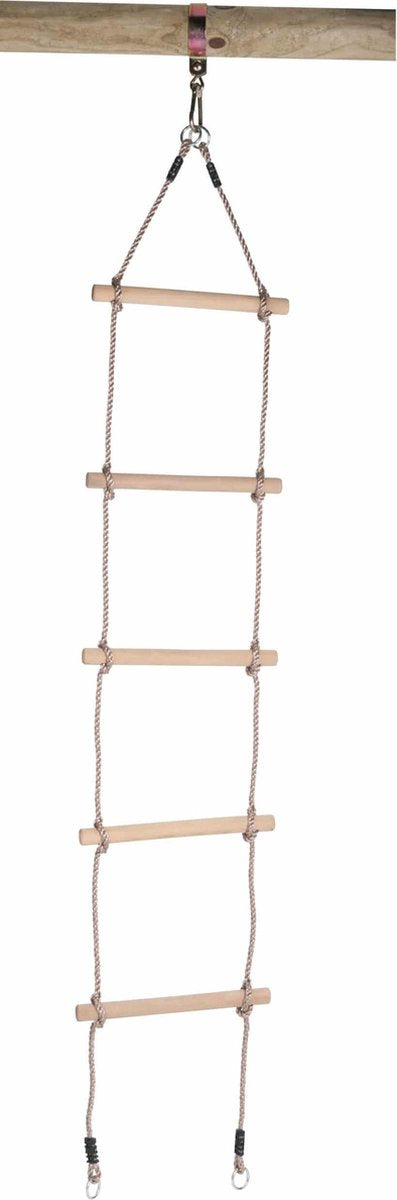 SwingKing Touwladder 5x houten treden