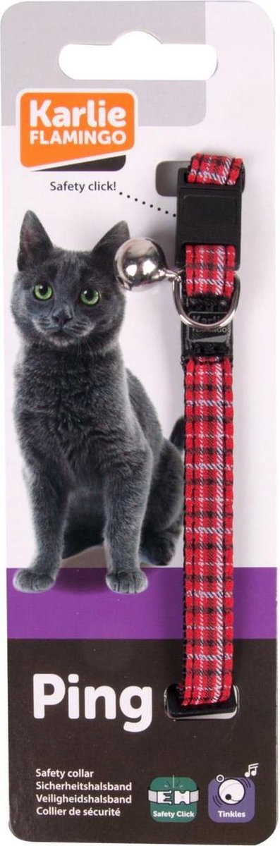 Cat collar tartan 30 cm 10 mm
