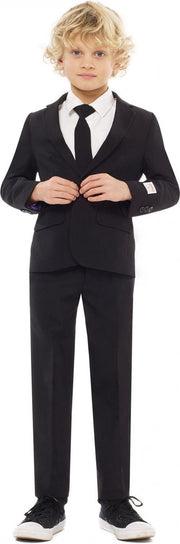 OppoSuits Black Knight - Jongens Kostuum - Zwart - Feest - Maat 92/98