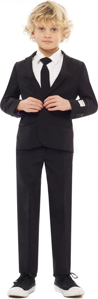 OppoSuits Black Knight - Jongens Kostuum - Zwart - Feest - Maat 92/98
