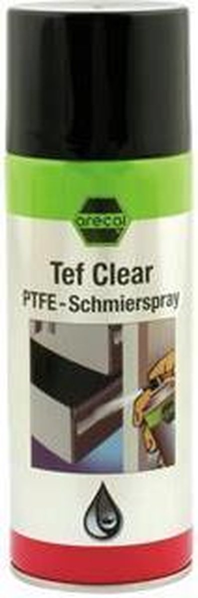 Reca Tef Clear spuitbus 400 ml Teflon spray PTFE droog smeermiddel
