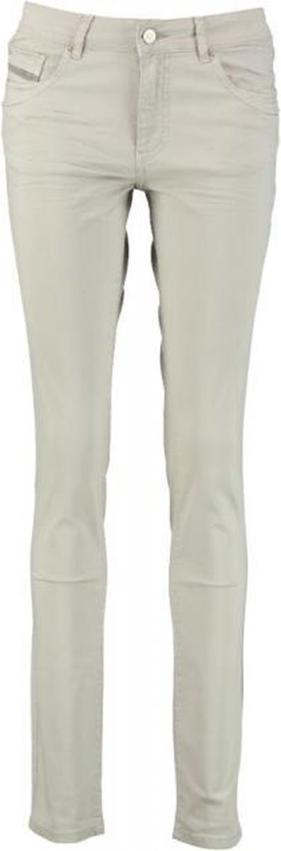 Para mi ivy vintage cotton soepele high waist extra skinny leg jeans beigegrijs - Maat 44-L32 (XXL)