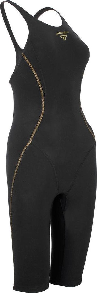 Phelps MPulse - Badpak - Dames - Zwart/Goud - 36