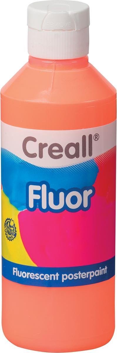 CReall 1 Fles Fluor - plakkaatverf  oranje 250 Mililiter 02643