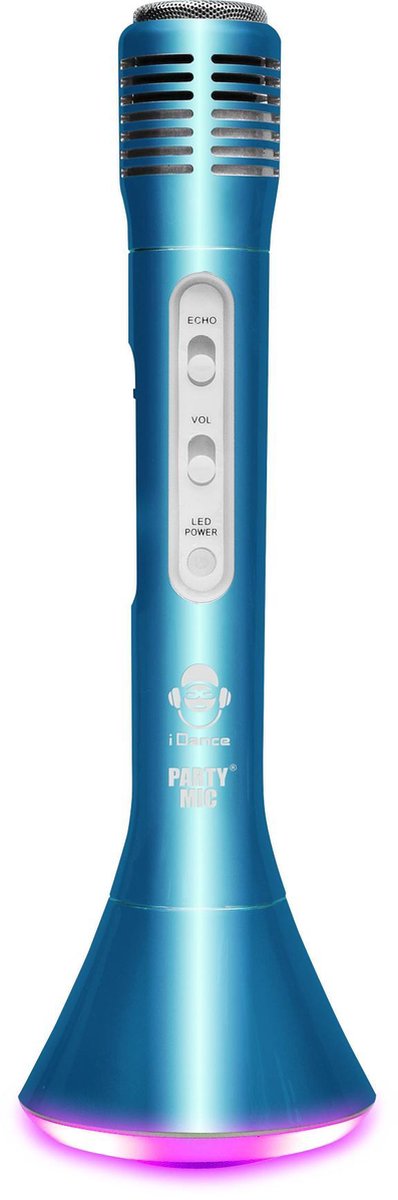 iDance PM10BL Bluetooth All-In-One Karaoke Microfoon - Blauw