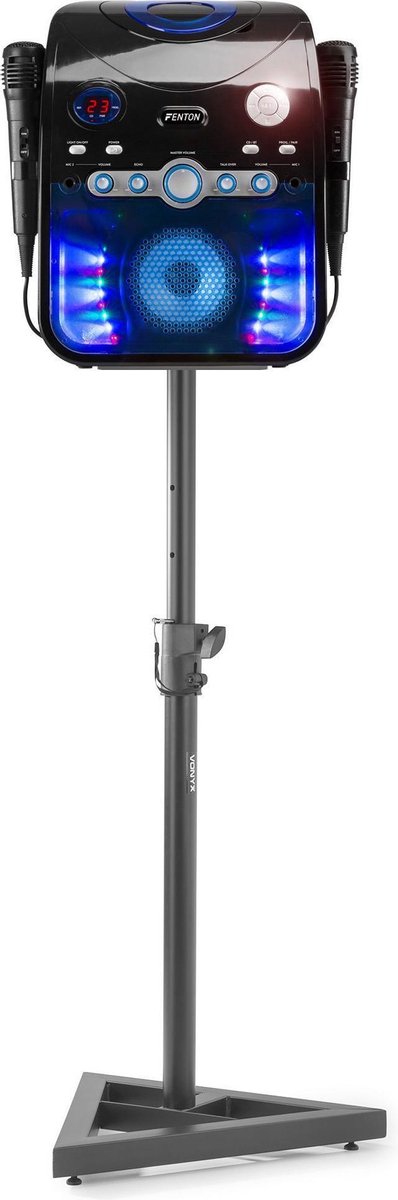 Karaoke set met microfoons en standaard - Fenton SBS20B met bluetooth