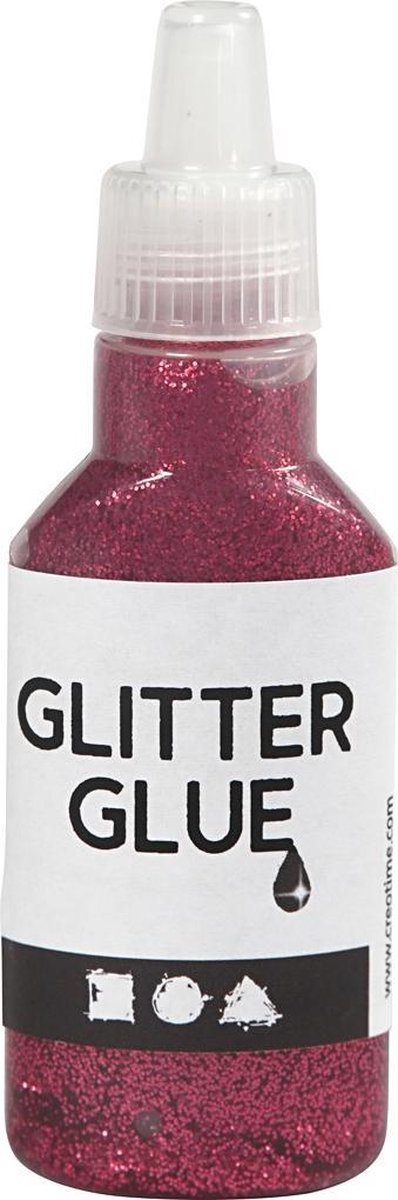 Creotime Glitterlijm Roze 25 Ml