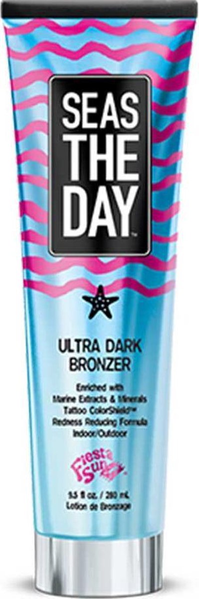 Fiesta Sun SEAS THE DAY Zonnebankcreme - ULTRA DARK BRONZER met tattoo bescherming (IN & OUTDOOR TANNING) - 280ml