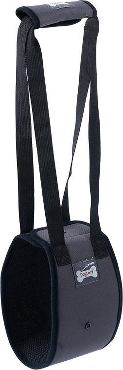 Buikband - staphulp - borstharnas met leiband voor honden - MEDIUM - GRIJS