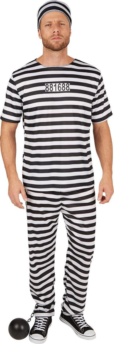 dressforfun - Gevangene XL  - verkleedkleding kostuum halloween verkleden feestkleding carnavalskleding carnaval feestkledij partykleding - 301462