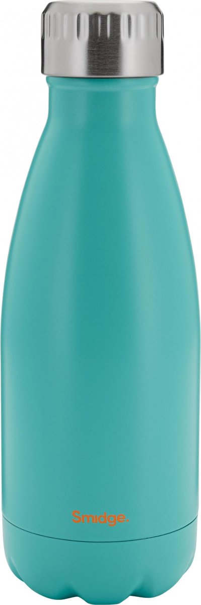 Smidge Thermosfles On The Go 325 Ml Rvs Turquoise/zilver