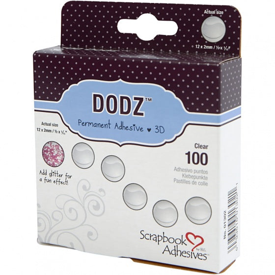 zelfklevende stippen Dodz 12 mm transparant