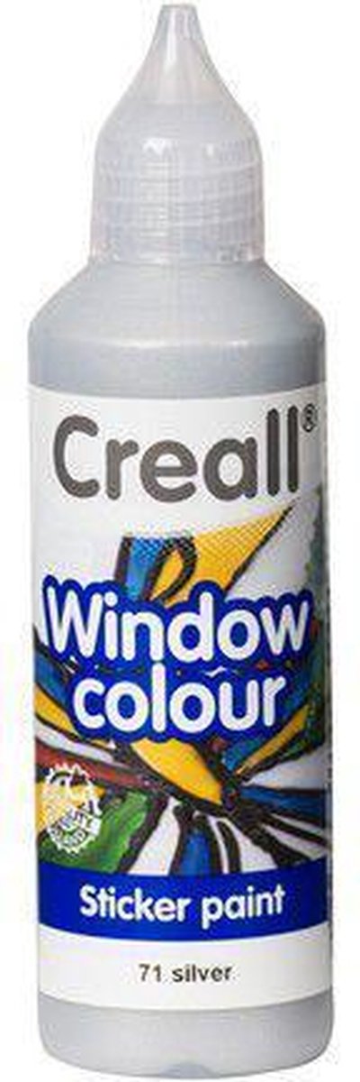 Creall Glass - glasstickerverf zilver 1 FL - 80 ML 20571