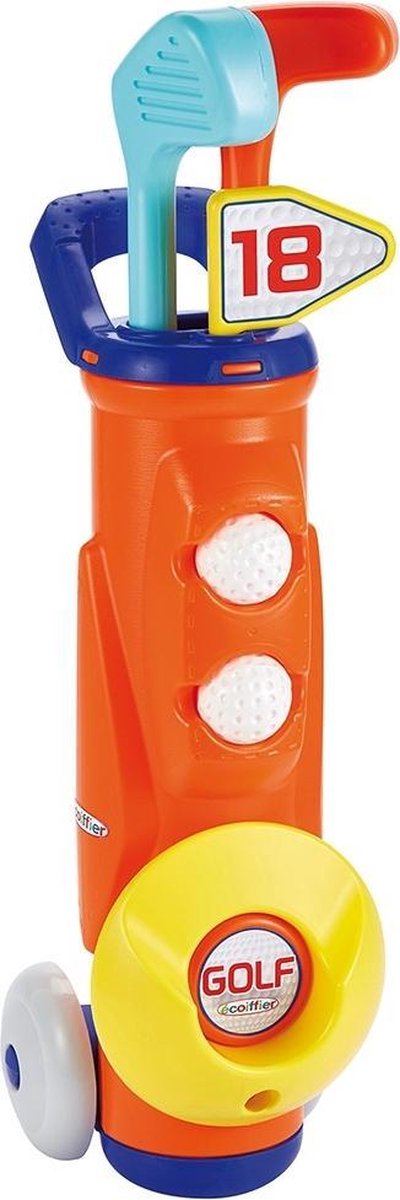écoiffier Golfset Met Trolley 51 Cm 7-delig Oranje