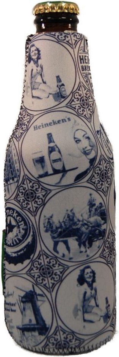 2 x HEINEKEN Bierfles koelhoud hoes - Delfts Blauw