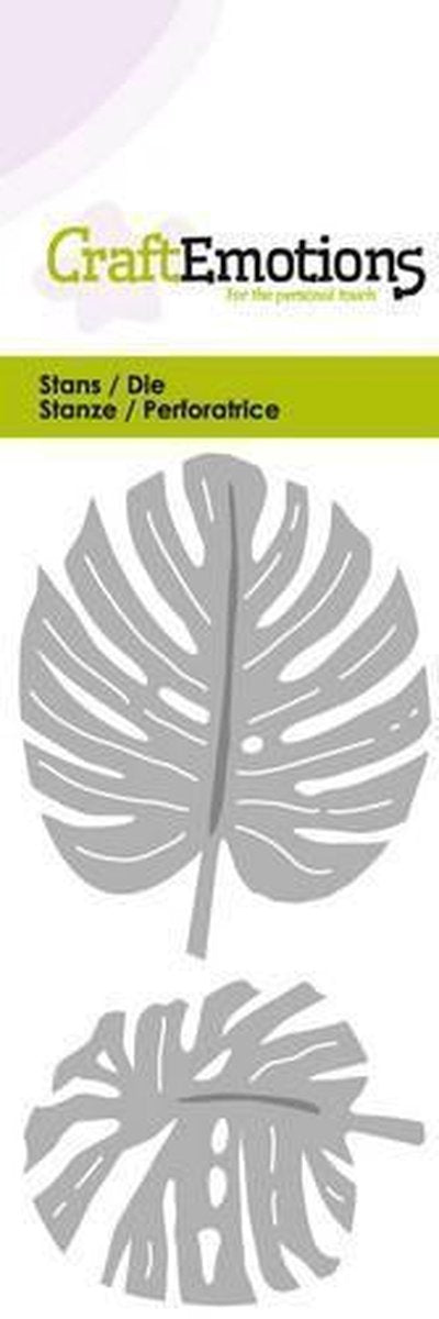 CraftEmotions Die - monstera bladeren Card 5x10cm