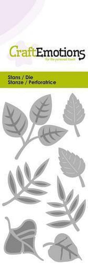 CraftEmotions Die - bladeren mix Card 5x10cm